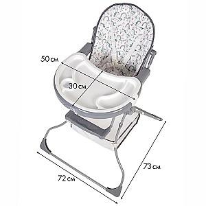 Scaun de masa simplu Polini Kids 252 Unicorn Curcubeu Gray