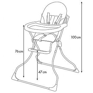 Scaun de masa simplu Polini Kids Stele 152 White Macchiato