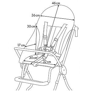 Scaun de masa simplu Polini Kids Stele 152 White Grey