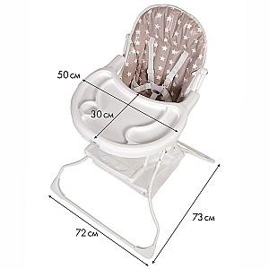 Scaun de masa simplu Polini Kids 252 Stele White-Macchiato