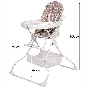 Scaun de masa simplu Polini Kids 252 Stele White-Macchiato