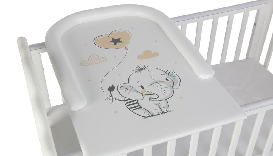 Saltea de infasat Polini Kids Elefant cu laterale