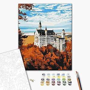 Tablou pe numere BrushMe Vedere de toamnă din Neuschwanstein
