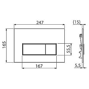 Instalatie wc incastrat cu cadru Alcaplast SADROMODUL AM101/1120 CU BUTON M578 NEGRU SI IZOLATIE M91