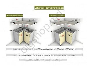 Set mobila bucatarie Confort-NV Glamur (4.6/0.72m)