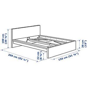 Pat IKEA Malm Gray Luroy 140×200 cm