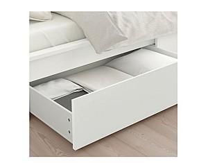 Pat IKEA Malm White Luroy 160×200 cm (4 cutii depozitare)