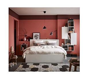 Pat IKEA Malm White Luroy 160×200 cm (4 cutii depozitare)