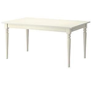 Set de masa si scaune IKEA Ingatorp / Ingolf Whit  Nordvalla-Beige (6 scaune)