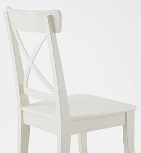 Set de masa si scaune IKEA Ingatorp / Ingolf Whit  Nordvalla-Beige (6 scaune)