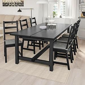 Set de masa si scaune IKEA Nordviken Black (6 scaune )
