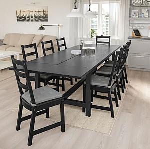 Set de masa si scaune IKEA Nordviken Black (6 scaune )