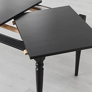 Set de masa si scaune IKEA Ingatorp / Ingolf Black Sporda-dark gray  ( 6scaune)