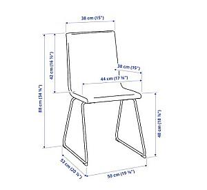 Set de masa si scaune IKEA Torsby / Volfgang White glossy  / Bomstad black (4 scaune)