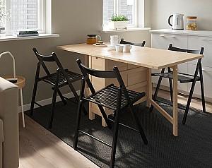 Set de masa si scaune IKEA Norden / Terje birch-black ( 4 scaune)