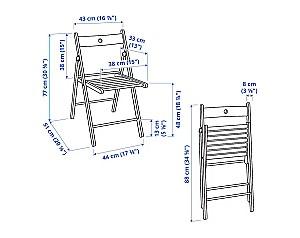 Set de masa si scaune IKEA Norden / Terje birch-black ( 4 scaune)