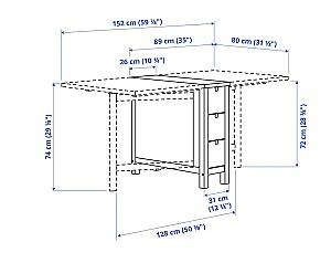 Set de masa si scaune IKEA Norden / Terje birch-black ( 4 scaune)