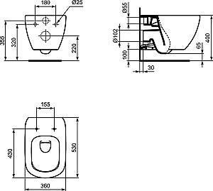 Vas WC Ideal Standard Tesi AquaBlade T007901