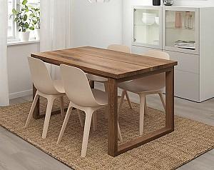 Set de masa si scaune IKEA Morbylanga/Odger brown white/beige140x85 cm