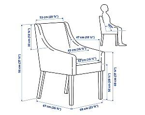 Set de masa si scaune IKEA Ingatorp/Sakarias black/Sporda dark grey110/155 cm (4 scaune)