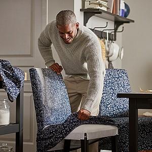 Set de masa si scaune IKEA Nordviken/Bergmung Ryrane albastru