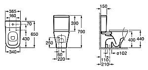Rezervor WC Roca The Gap A341470000