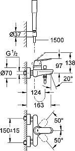 Baterie cada Grohe Eurosmart Cosmo 32832000