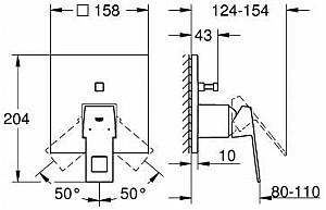 Baterie dus Grohe Eurocube 24062000