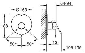 Baterie dus Grohe Essence 19286001