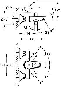 Baterie cada Grohe Bauloop 23602001