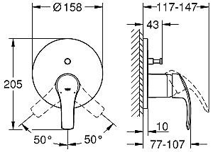 Baterie dus Grohe Eurosmart 24043002
