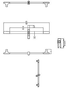 Set de duș Herz SQ Chrom e50 UH12464