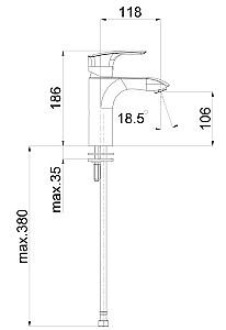 Baterie pentru lavoar Herz Elite e10B UH00088B Black