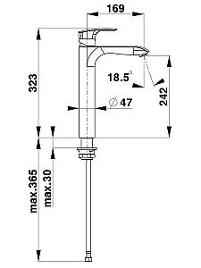 Baterie pentru lavoar Herz Elite e12 High UH00089