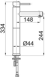 Baterie pentru lavoar Herz Fresh f11 High UH00048