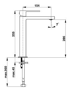 Baterie pentru lavoar Herz SQ q12 High UH00058