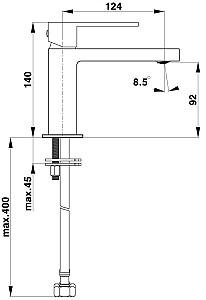 Baterie pentru lavoar Herz SQ q10B UH00057B Black