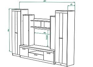 Living ML Mobila ML-6 (var.1) Stejar Auriu/Alb