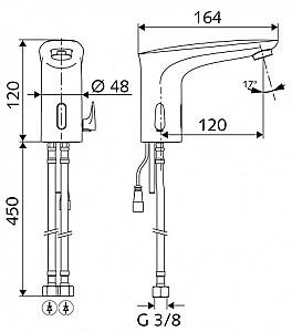Baterie pentru lavoar Schell Modus E 220V 021750699