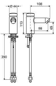 Baterie pentru lavoar Schell Petit SCM 021510699