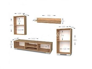 Living Confort-NV Zeta Stejar Craft Auriu/Alb Diamant