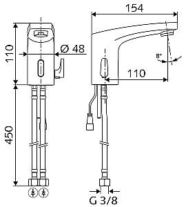 Baterie pentru lavoar Schell Trend E HD-M 9V 021700699