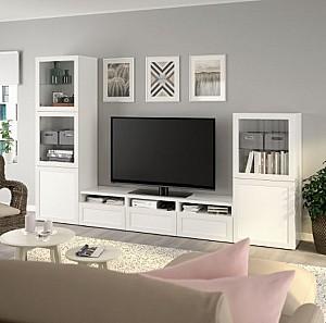 Living IKEA Besta White/ Hanviken