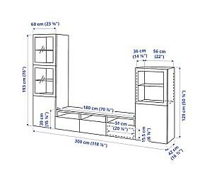 Living IKEA Besta White/ Hanviken