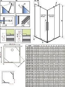 Usa de dus Radaway Furo KDD Black 90 900x2000 ST (10105090-54-01L)
