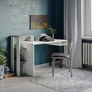 Masa de birou DECO Loyd White/Light Mocha