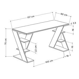 Masa de birou DECO Papillon White