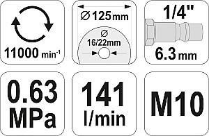 Polizor unghiular Yato YT09675