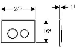 Buton de scurgere GEBERIT Sigma20 Negru/Crom (115.778.KM.1/115.882.KM.1)