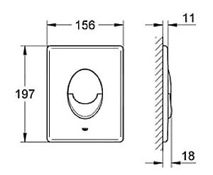 Buton de scurgere Grohe Skate Air alb 38505SHO